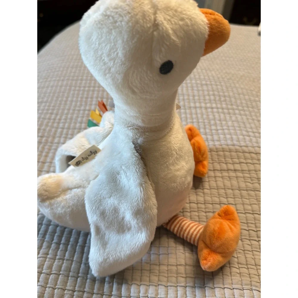 Itzy Ritzy Sweetie Snuggles Gracie the Goose White Plush Baby Sensory Toy NWT